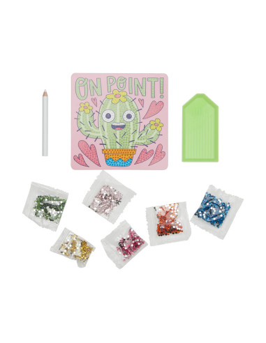 161-082,Mini Atelier creativ DIY cu diamante - Cheery Cactus