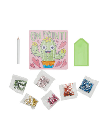 161-082,Mini Atelier creativ DIY cu diamante - Cheery Cactus