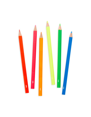 128-167,Creioane Colorate Neon Jumbo Brights - set de 6