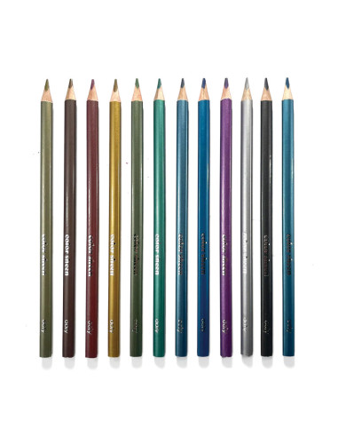 128-178,Creioane Colorate Metalice Color Sheen - Set de 12