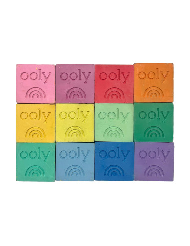 124-007,Creta lavabila Chalk-O-Rama, set de 12 cuburi, perfecta pentru desen pe asfalt