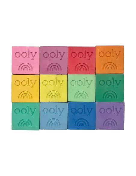 124-007,Creta lavabila Chalk-O-Rama, set de 12 cuburi, perfecta pentru desen pe asfalt