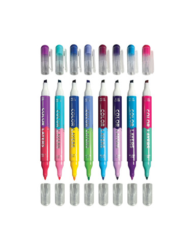 130-108,Carioci duble Color Layers - set de 8