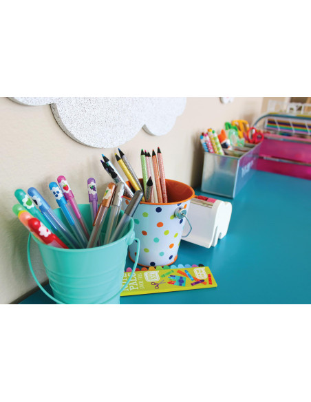 132-14,Pixuri cu gel colorate cu sclipici, parfumate, Yummy Yummy - Set de 12