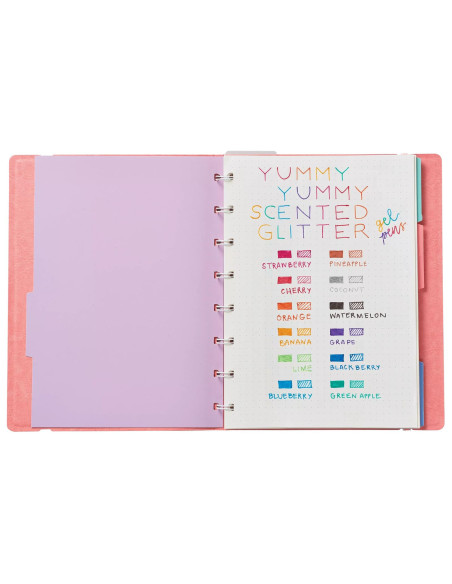 132-14,Pixuri cu gel colorate cu sclipici, parfumate, Yummy Yummy - Set de 12