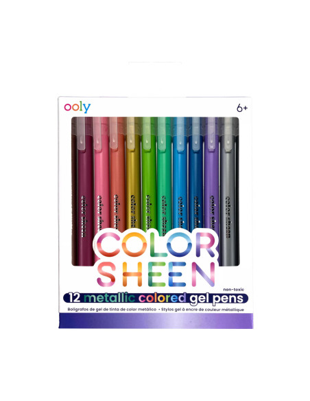 132-151,Pixuri cu gel colorate Metalice Color Sheen - Set de 12