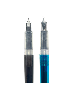 132-153,Stilouri Splendid Duo - set de 2 stilouri cu 4 rezerve de cerneala albastra si neagra 2