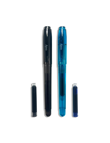 132-153,Stilouri Splendid Duo - set de 2 stilouri cu 4 rezerve de cerneala albastra si neagra