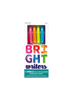132-154,Pixuri colorate retractabile Bright Writers - set de 6