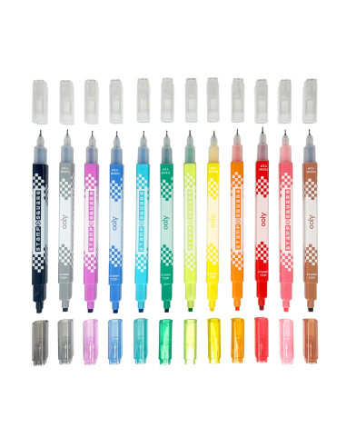 130-112,Carioci duble cu stampila patrata si varf subtire - set de 12