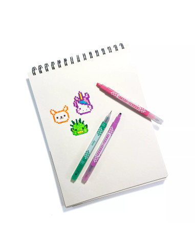 130-112,Carioci duble cu stampila patrata si varf subtire - set de 12