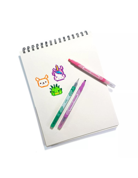 130-112,Carioci duble cu stampila patrata si varf subtire - set de 12