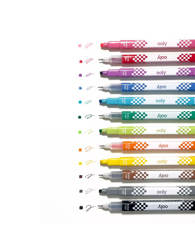 130-112,Carioci duble cu stampila patrata si varf subtire - set de 12