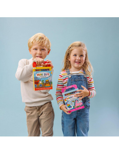 138-026,Set carte de colorat si creioane colorate - portabil, Unicorni