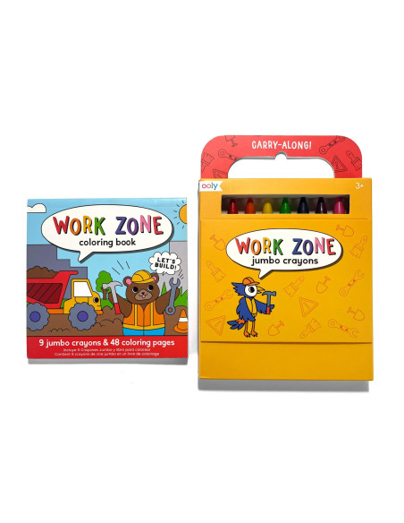 138-027,Set carte de colorat si creioane colorate - portabil, Constructii