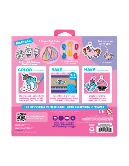 161-108,Set artistic DYI - Shrink-Its! - creaza brelocuri prin micsorare - Cute Crew