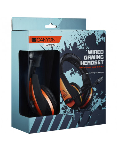 Casti Gaming Canyon Star Raider Black Orange