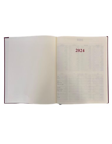 9493950,Agenda datata saptamanala Herlitz 2024, format A4, 128 pagini, Bordo