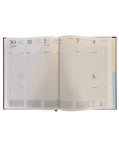 9493950,Agenda datata saptamanala Herlitz 2024, format A4, 128 pagini, Bordo