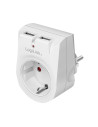 PA0246,PRIZA LOGILINK, Schuko x 1, USB x 2 5 V/2.1 A, max. 10.5 W, 230 V/16 A, 50 Hz, max. 3600 W, IP20, LED activate, alb "PA02