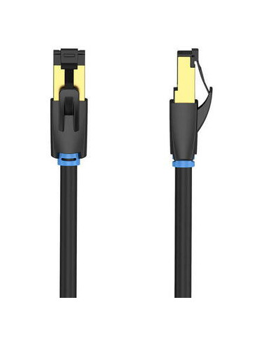 RY-IKABD,Patch Cord S/FTP Vention, Cat. 8, 0.5m, round cable, conductor cupru, viteza max transfer 40 Gbps, invelis PVC, negru, 