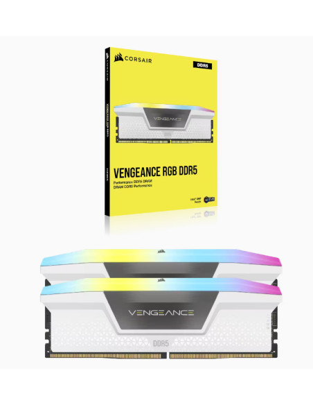 CMH32GX5M2D6000C36W,DDR Corsair - gaming Vengeance RGB, DDR5, 32GB (2x16GB), DDR5 6000, C36, 1.35V, Intel XMP, rev D, Alb "CMH32