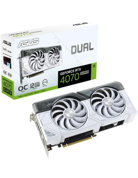DUAL-RTX4070S-O12G-WHITE,PLACI VIDEO Asus Dual GeForce RTX 4070 SUPER White OC Edition 12GB GDDR6X "DUAL-RTX4070S-O12G-WHITE"