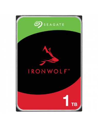 ST1000VN008,HDD Seagate IronWolf 1TB CMR, 3.5, 256MB, 5400RPM, SATA, RV Sensor, Rescue Data Recovery Services 3 ani, TBW: 180 "S