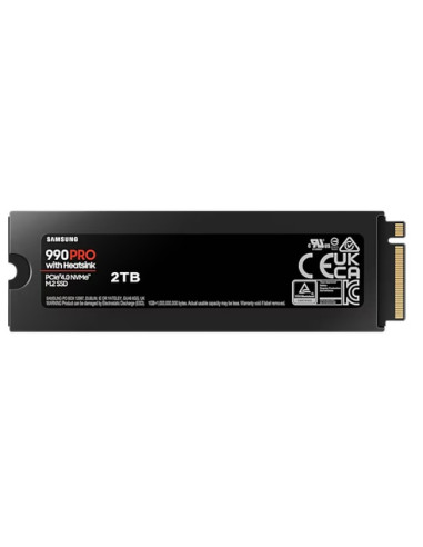 MZ-V9P2T0GW,SSD Samsung PCIE G4 M.2 NVME 2TB W/HS/990 PRO "MZ-V9P2T0GW"