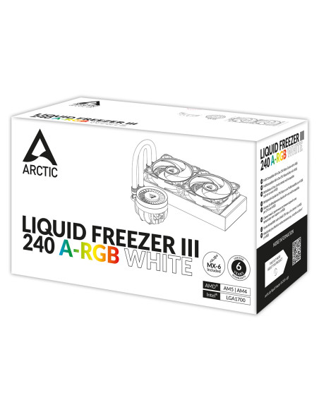 COOLER Arctic "Liquid Freezer III 240ARGB", racire lichid, skt. Intel LGA 1700, AMD AM5 AM4, radiator aluminiu, pompa 2800 rpm,
