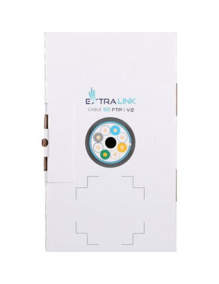 EX.8710,Extralink cablu retea de exterior FTP Cat.5E full cupru 305M "EX.8710" EX.8710,Extralink cablu retea de exterior FTP Cat.5E full cupru 305M "EX.8710"