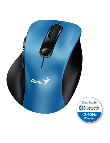 31030038401,MOUSE Genius, Ergo "9000S", PC sau NB, wireless, BT5.0 + 2.4GHz, optic, 2400 dpi, butoane/scroll 6/1, albastru, "310