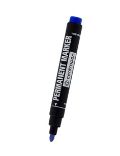 Marker permanent cu varf rotund 2.5 mm 8566 CENTROPEN, Albastru
