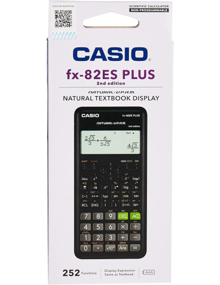 FX82ESPLUS,Calculator stiintific Casio FX-82ES Plus, 252 functii, negru