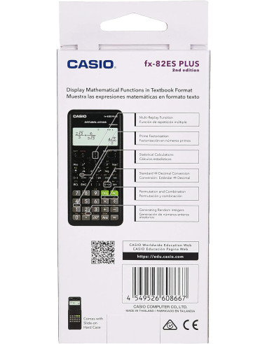 FX82ESPLUS,Calculator stiintific Casio FX-82ES Plus, 252 functii, negru