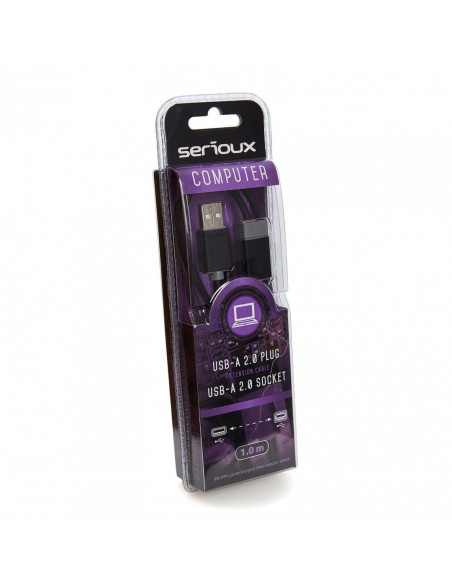 Cablu prelungitor Serioux, USB A 2.0 tata - USB-A 2.0 mama