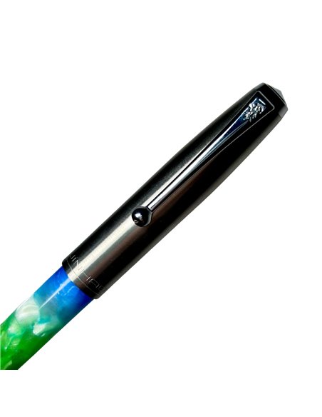 Stilou Premium Fine writing cu penita ascunsa, 0.38mm, Verde/albastru