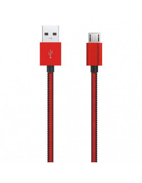Cablu microUSB Serioux, piele ecologica, 1m, diverse culori