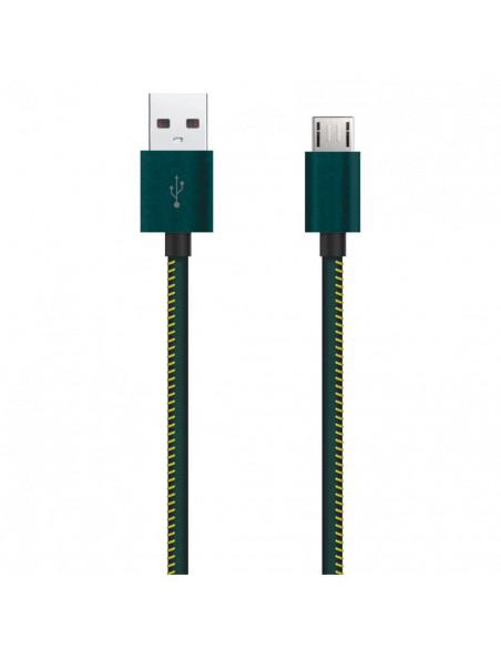 Cablu microUSB Serioux, piele ecologica, 1m, diverse culori