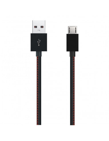 Cablu microUSB Serioux, piele ecologica, 1m, diverse culori