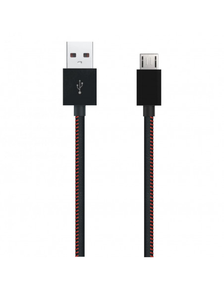 Cablu microUSB Serioux, piele ecologica, 1m, diverse culori