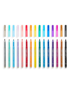 130-113,Carioci cu sclipici Rainbow Sparkle, set de 15 culori 2