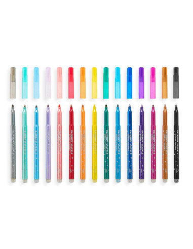 130-113,Carioci cu sclipici Rainbow Sparkle, set de 15 culori