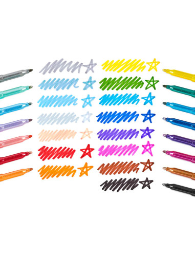 130-113,Carioci cu sclipici Rainbow Sparkle, set de 15 culori