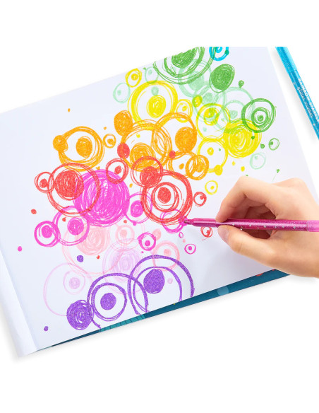 130-113,Carioci cu sclipici Rainbow Sparkle, set de 15 culori