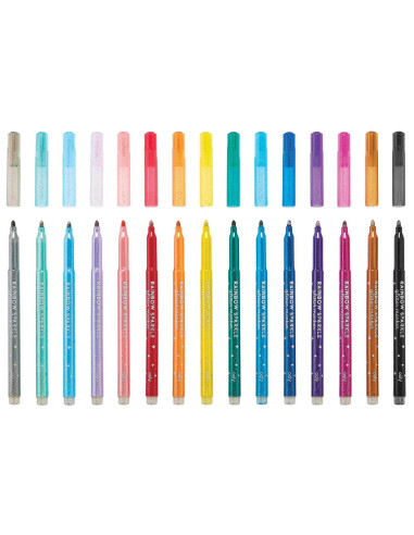 130-113,Carioci cu sclipici Rainbow Sparkle, set de 15 culori