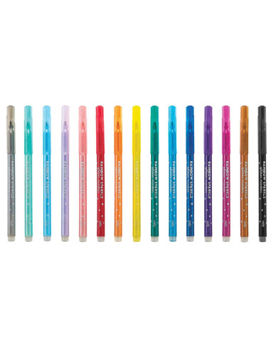 130-113,Carioci cu sclipici Rainbow Sparkle, set de 15 culori