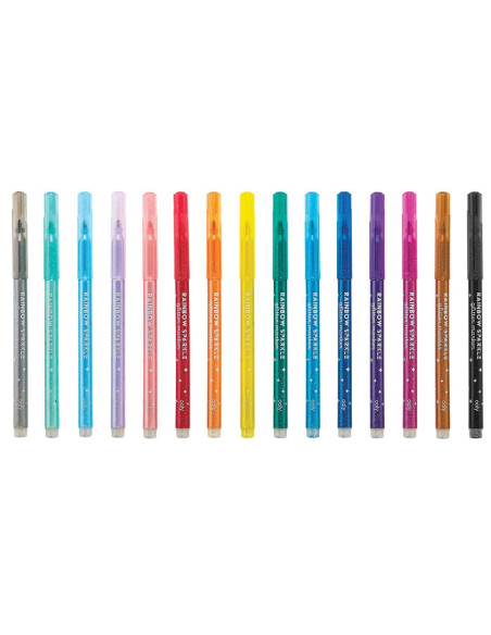 130-113,Carioci cu sclipici Rainbow Sparkle, set de 15 culori