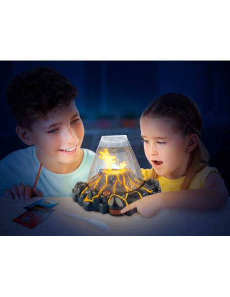 AD6102,Set educativ STEM - AQUA DRAGONS Habitat VULCAN cu lava - acvariu cu LED si Aqua Dragons rosii