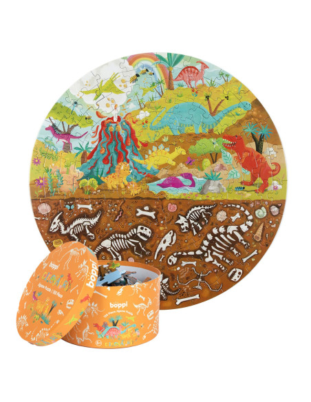 2CD-8D7-EE0,Puzzle rotund, 150 piese, Boppi - Dinozauri 2CD-8D7-EE0,Puzzle rotund, 150 piese, Boppi - Dinozauri